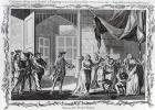 Captain Rogers' People stripping some Ladies of their Jewels in the Neighbourhood of Guiaquil, 1765 (engraving)