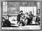 The Blood Letting (engraving) (b/w photo)