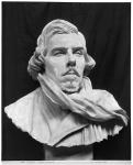 Bust of Eugene Delacroix (1798-1863) (plaster) (b/w photo)