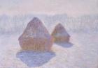Haystacks (Effect of Snow and Sun), 1891 (oil on canvas)