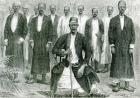 Mtesa,the Emperor of Uganda and other chiefs (litho) (b/w photo)