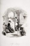 Mrs. Jellyby, illustration from 'Bleak House' by Charles Dickens (1812-70) published 1853 (litho)