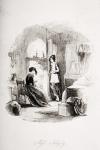 Mrs. Jellyby, illustration from 'Bleak House' by Charles Dickens (1812-70) published 1853 (litho)