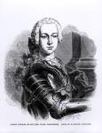 Portrait of Prince Charles Edward Stuart (1720-88) The Young Pretender (engraving) (b/w photo)
