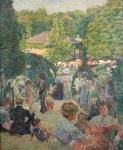 Le Parc de Monsouris, View Towards the Bandstand (oil on canvas)