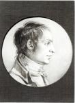 Portrait presumed to be Joseph Bonaparte (1768-1844) (pierre noire on vellum) (b/w photo)