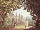 The Gardens of Windsor Castle, set design for the opera 'Anna Bolena', engraved by Ricordi (engraving)