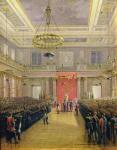 The Oath of the Successor to the Throne Alexander II Nickolaevich in the Winter Palace, 1837 (oil on cardboard)
