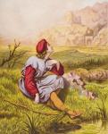Lamentation of Tender Conscience, illustration from 'The Pilgrim's Progress' by John Bunyan (1628-88) (colour litho)