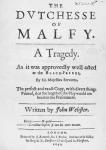 Title page of 'The Dutchesse of Malfy' by John Webster, 1640 (print)
