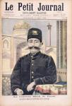 Portrait of Shah Mozzafer-ed-Din (1853-1907) illustration from 'Le Petit Journal', 17th May 1896 (coloured engraving)