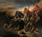 Battle of Tolbiac in AD 496, 1837 (oil on canvas)
