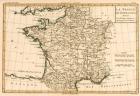 France by Regions, from 'Atlas de Toutes les Parties Connues du Globe Terrestre' by Guillaume Raynal (1713-96) published 1780 (coloured engraving)