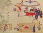 An archery contest, late 18th century (colour on silk)