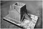 Reconstruction of the Tower of Babel (b/w photo)