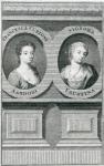 Double portrait of Francesca Cuzzoni (1696-1778) and Faustina Bordoni (1697-1781) (engraving)