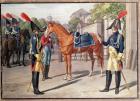 Officer and Guard of the Royal Guard in 1826 (w/c on paper)