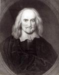 Thomas Hobbes (1588-1679) from 'Gallery of Portraits', published in 1833 (engraving) (b/w photo)