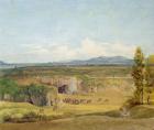 View of the Roman Campagna (w/c on paper)