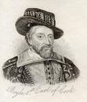Richard Boyle, 1st Earl of Cork, from 'Crabb's Historical Dictionary', published 1825 (litho)