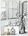 Officer of the Mint, illustration from 'Science and Literature in the Middle Ages and the Renaissance', written and engraved by Paul Lacroix, 1878 (engraving) (b/w photo)