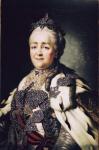 Portrait of Catherine II (1729-96) of Russia (oil on canvas)