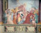Lorenzo de Medici and Apollo welcome the muses and virtues to Florence (fresco)