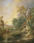 Landscape with a Hermit, 1742 (oil on canvas)