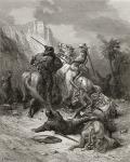 A Heroine Florine of Burgundy, illustration from 'Bibliotheque des Croisades' by J-F. Michaud, 1877 (litho)
