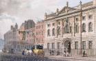 The South front of Ironmongers Hall, from 'R. Ackermann's Repository of Arts' 1811 (colour litho)