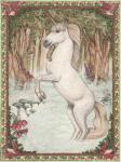 Unicorn In Fairywood, 1994 (watercolour)
