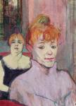 In the Salon of the Rue des Moulins (detail of the foreground, heads of two women), 1894 (oil on canvas)