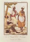 Negro and Negress from Martinique Dancing 'la Chica', engraved by Lachuassee, 1805 (coloured engraving)