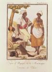 Negro and Negress from Martinique Dancing 'la Chica', engraved by Lachuassee, 1805 (coloured engraving)