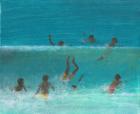 Children in the Surf, 2015 (acrylic on canvas)