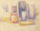 Kitchen Table: Pots and Bottles, 1902-06 (lead pencil and watercolour on cardboard)