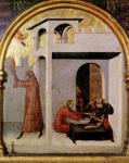 St. Louis of Toulouse (1274-97) appearing at the bedside of a sick child, predella panel from the Altar of St. Louis of Toulouse, 1317 (tempera on panel)