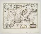 A map of New England and New York from John Speed's Theatre of the Empire of Great Britain, 1676 (colour print)