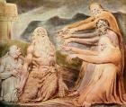 The Just Upright Man is Laughed to Scorn. Illustration to the Book of Job, after the painting by William Blake. From Impressions of English Literature, published 1944.