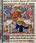 Ms Fr. 95 fol.113v Council of Demons, from 'l'Histoire de Merlin', c.1280-90 (vellum)