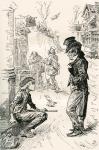 Oliver Falls in with The Artful Dodger. " Hullo, my covey, what's the row?" said this strange young gentleman to Oliver. " I am very hungry and tired," replied Oliver; the tears standing in his eyes as he spoke. " I have walked a long way. I have been wal