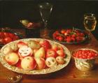 Still Life with Fruit in Wan-Li Porcelain Bowls (oil on panel)