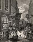Times of the Day: Night, from 'The Works of William Hogarth', published 1833 (litho)
