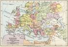 Map of Europe at the time of the Third Crusade, 1190, from 'Historical Atlas', published by W. & A.K. Johnston Limited, 1911 (colour litho)