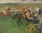 The Race Course - Amateur Jockeys near a Carriage, c.1876-87 (oil on canvas)