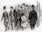 Prime Minister Balfour leaving the House of Commons, London, England. Arthur James Balfour, 1st Earl of Balfour, 1848  1930. British Conservative politician and Prime Minister of the United Kingdom. From Living London, published c.1901