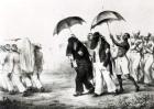 Negro Funeral Procession, from 'Voyage a Surinam', (litho) (b/w photo)