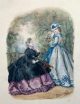 Afternoon Dress for Women, 1863 (w/c on paper)