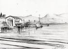 Customs boat at Oban, 2007, (ink on paper)