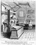 The Bindery of Laurens Janszoon Koster, from 'Beschrijvingh ende lof van Haerlem', published in 1628 (engraving)